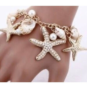 New Bracelet Anklet Seashell Starfish Sea Shell Star Fish Charm Jewelry AU31